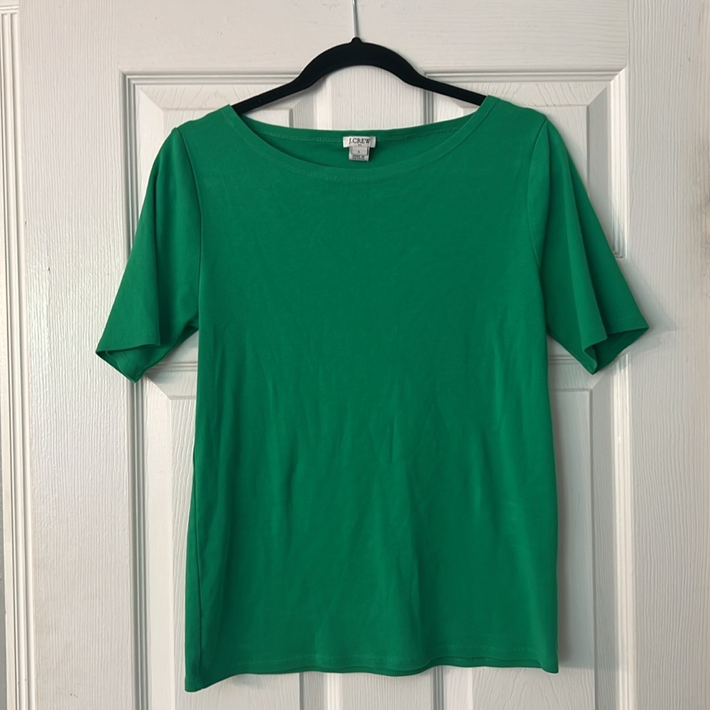 J.Crew Factory Boatneck Tee size Large, Kelly Green